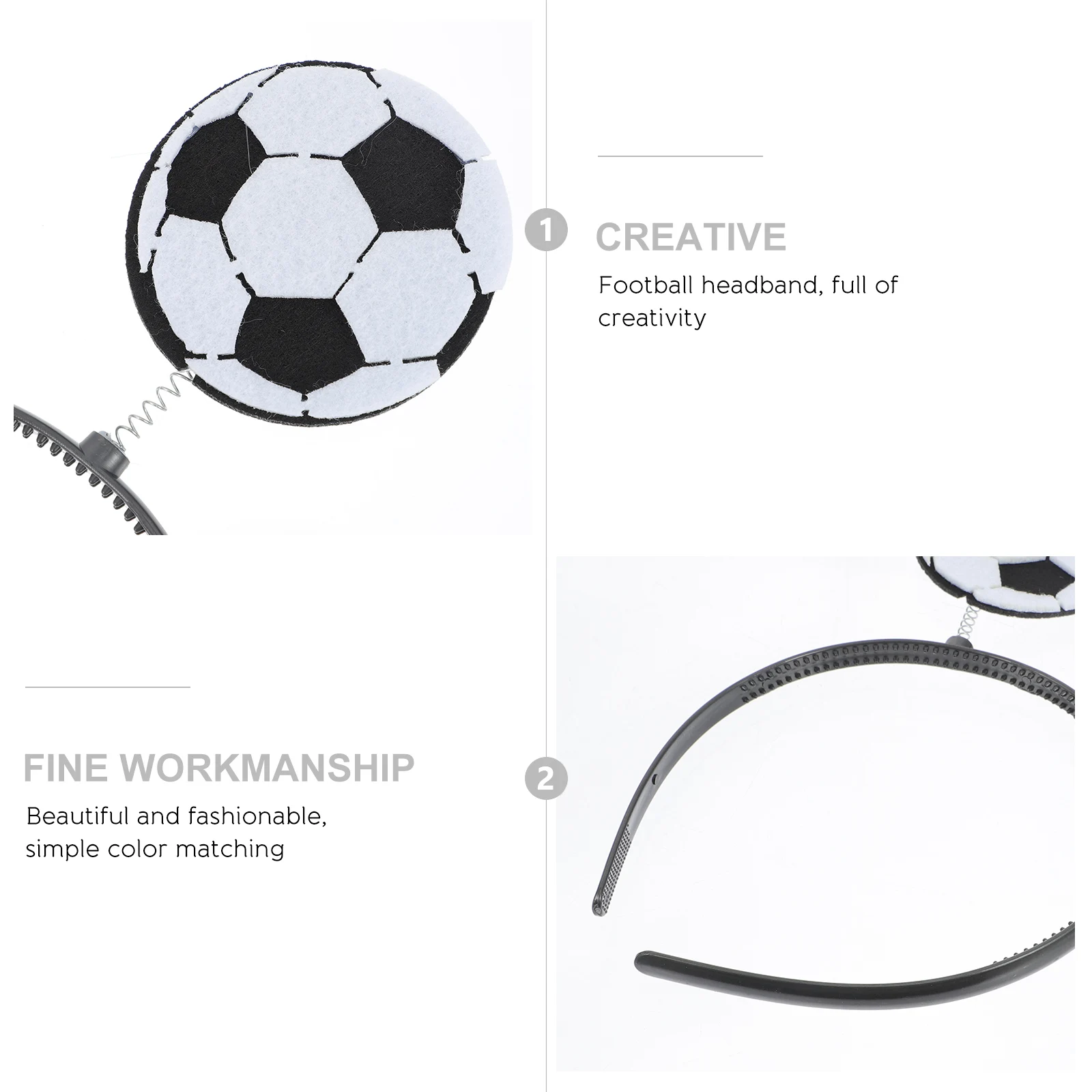 

3Pcs FootballHeadband SoccerHairband SportsGame Accessories Nonslip Unique Craft FitsMost People Comfortable