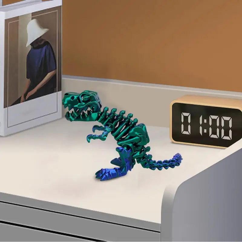 3D พิมพ์ลายไดโนเสาร์3D แบบประกบพิมพ์ลายไดโนเสาร์พร้อมข้อต่อยืดหยุ่นรูปปั้นอิสระสำหรับตั้งโต๊ะ