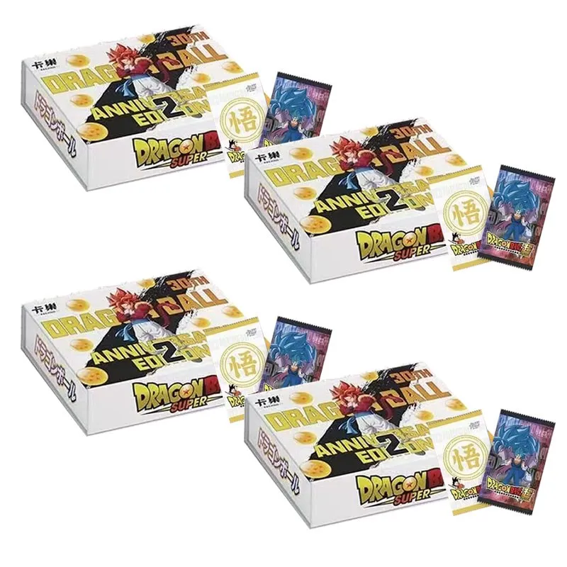 

KACHAO 4BOX 30th Dragon Ball Cards Edition2 Booster Box Sayaman Character Rare HCR Hidden Model Colored Light Collection Cards