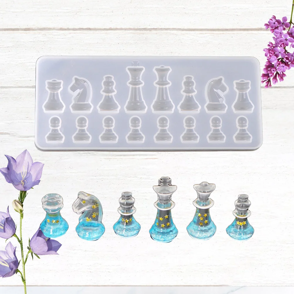 

Chess Mold Silicone DIY Mold Set for Resin Crafts Making Creative Cute Design Handmade Art Craft Supply Molds for DIY