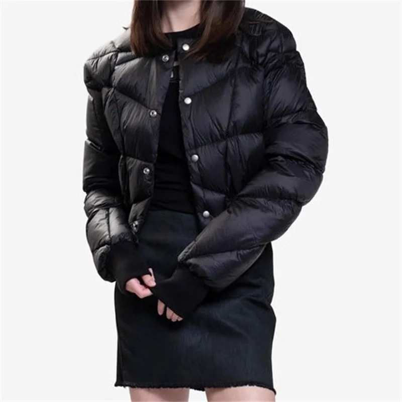 

Women's down jacket New winter 2025 single breasted slim fit women's jacket 90 white duck down filled warm thick coat down coats