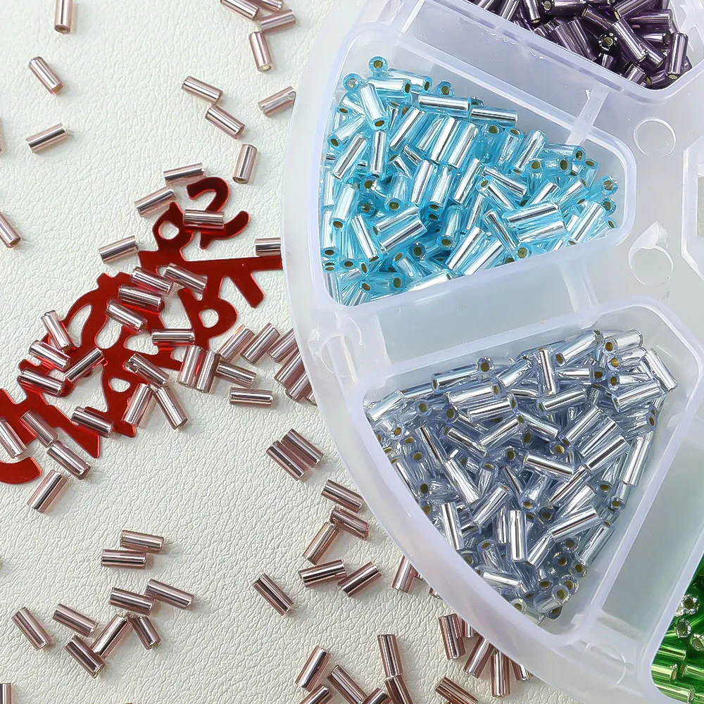 

Japanese imported large bag 450g 4.5mm MGB irrigation silver straight tube beads jewelry accessories used for clothing dress wed