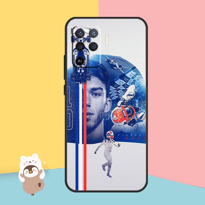 Pierre Gasly 10 F1 Phone Case For OPPO A15 A16 A5S A5 A9 A31 A53 A53S A52 A72 A83 A91 A93 A54 A74 A94 Cover