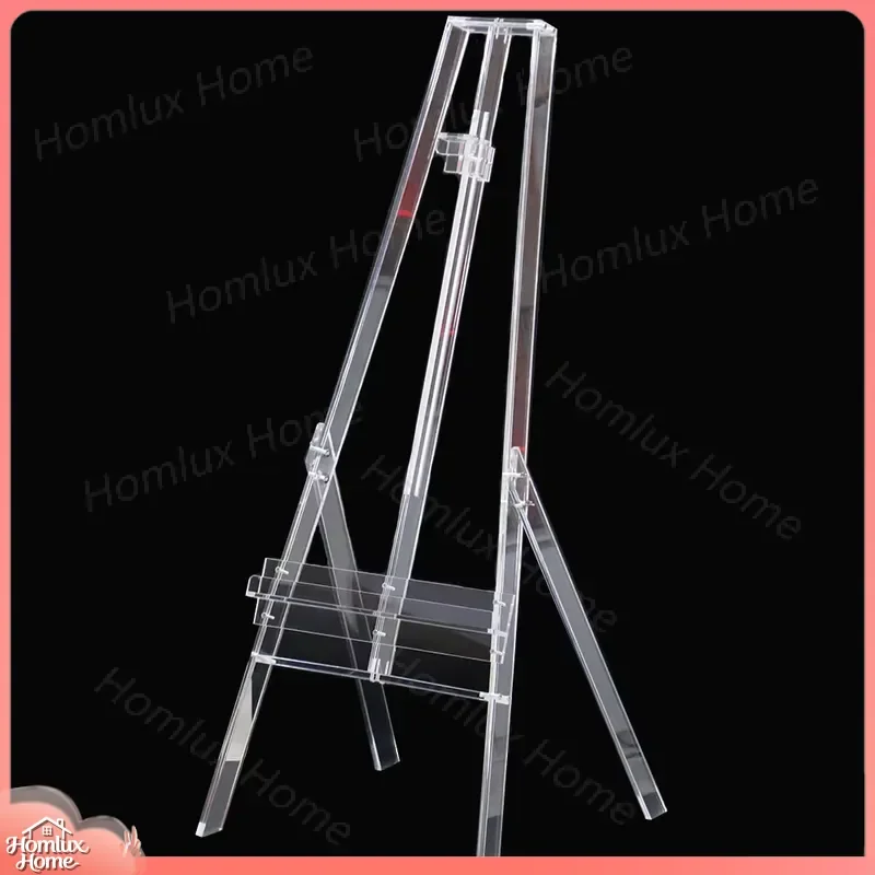 High Transparent Acrylic Display Stand Floor Tripod Art Easel for Adults Artists Photography Props Exhibition Showcase Desk