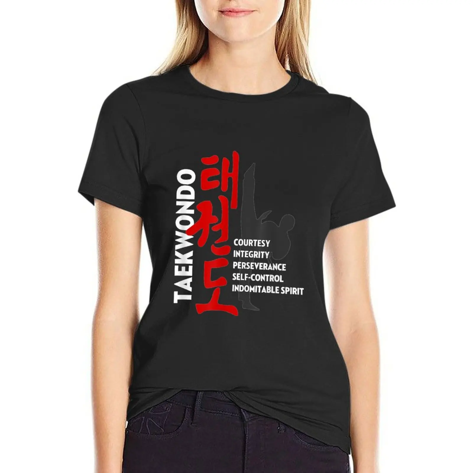 

Taekwondo Tenets T-Shirt blanks plain korean fashion sweat Woman clothing