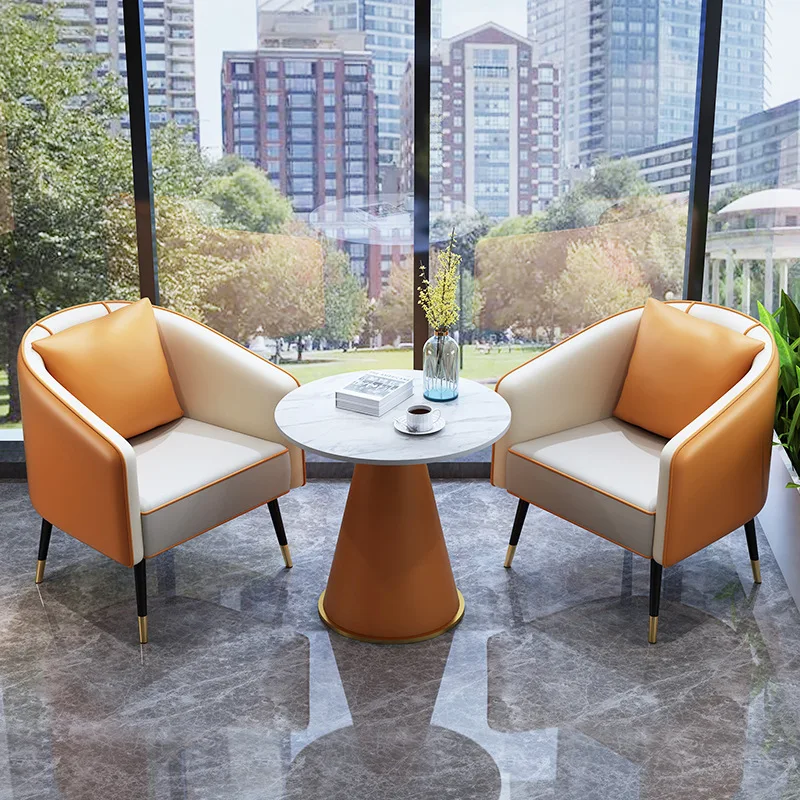 Nordic Internet celebrity reception coffee table combination home balcony leisure single sofa business negotiation table