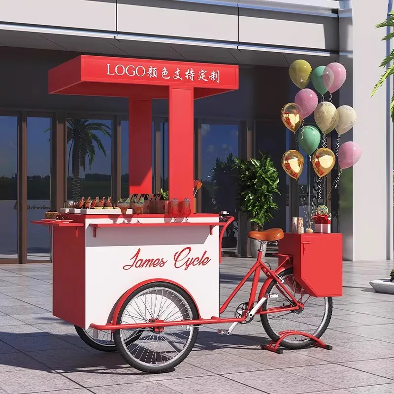 Outdoor float trolley Market stall car Food street stall car