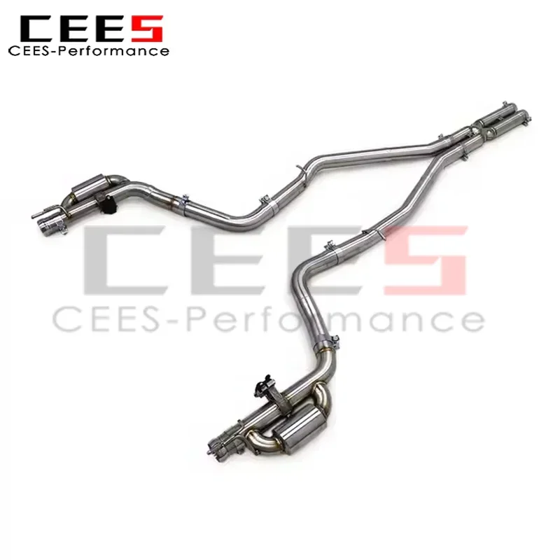 cees Stainless Steel Exhaust Pipe Escape Assembly for Dodge Challenger 5.7L RT 2016-2022 Tuning   Catback Exhaust Muffler System