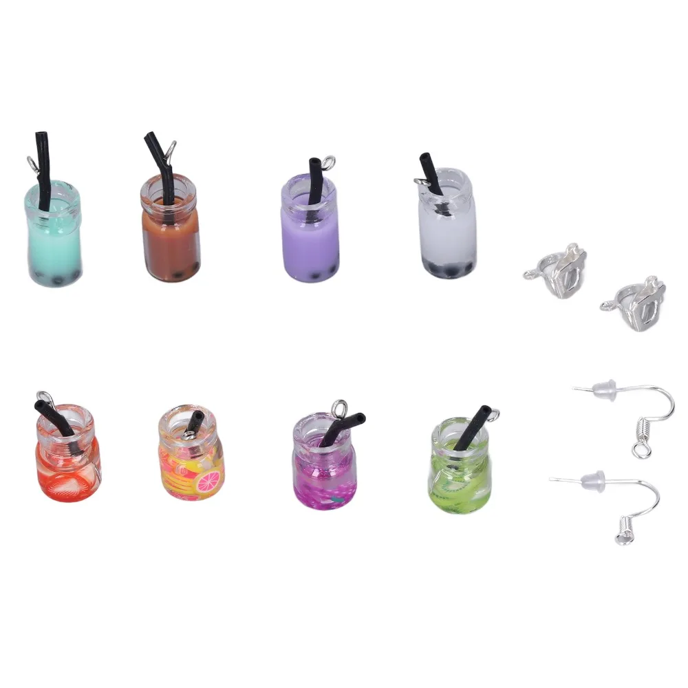77pcs Colorful Earrings Making Supplies Kit Personalized Complete Accessories DIY Earrings Making Kit Mini Bottle