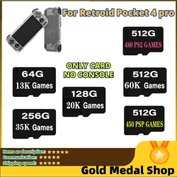 Retroid Pocket 4 Pro Portable Handheld Game TF Card Memory Card Popular Classic Retro Game Video Game PS2 PSP 3DS Android 13