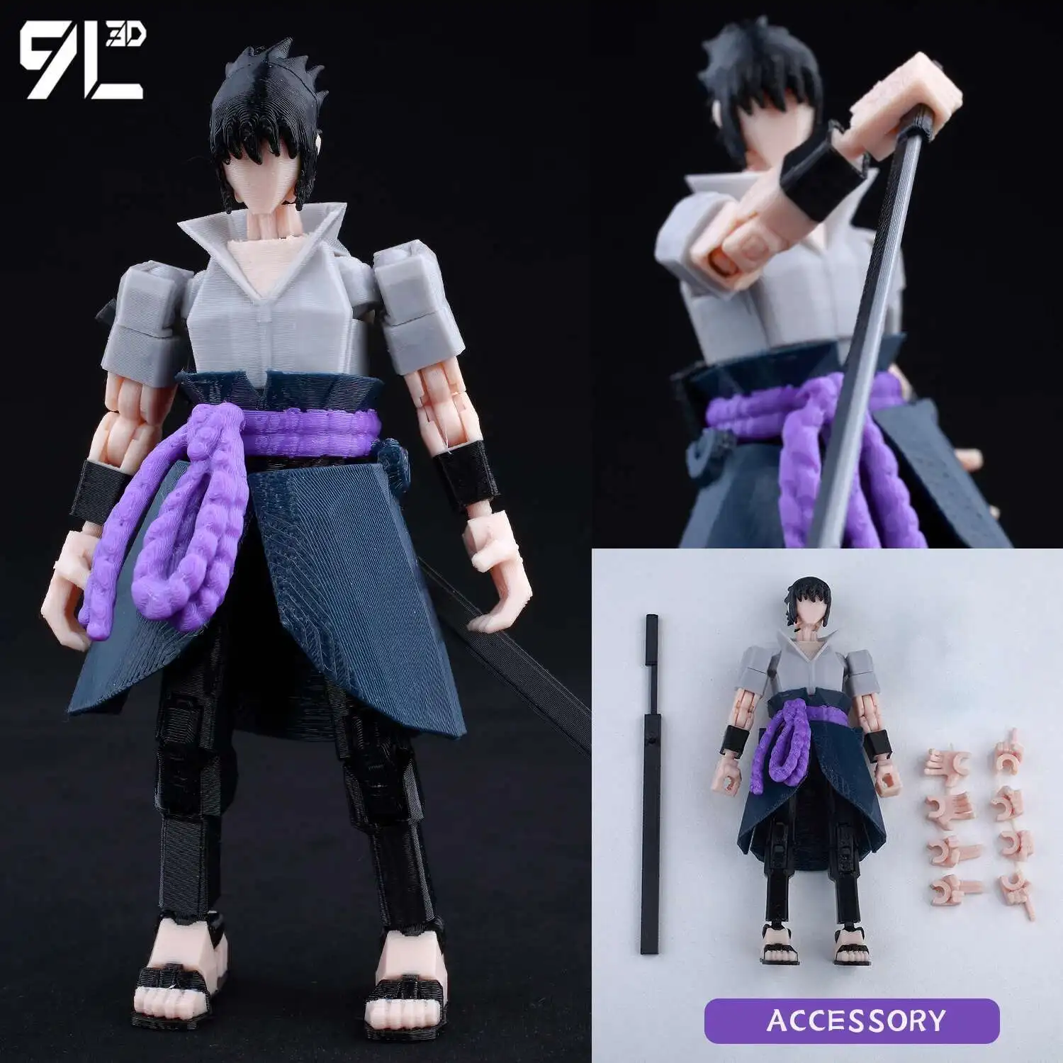 9L3D Printed Multi-Jointed Articulated Figure Dummy13 Lucky 13