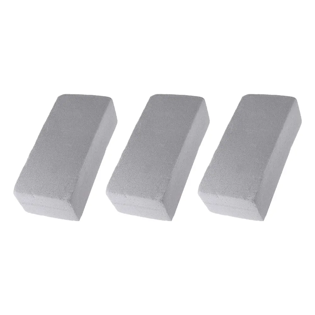 

3 pcs Artificial Flower Mud Brick High Absorbent Sponge for Arrangement Grey No Odor Eco Friendly DIY Vase