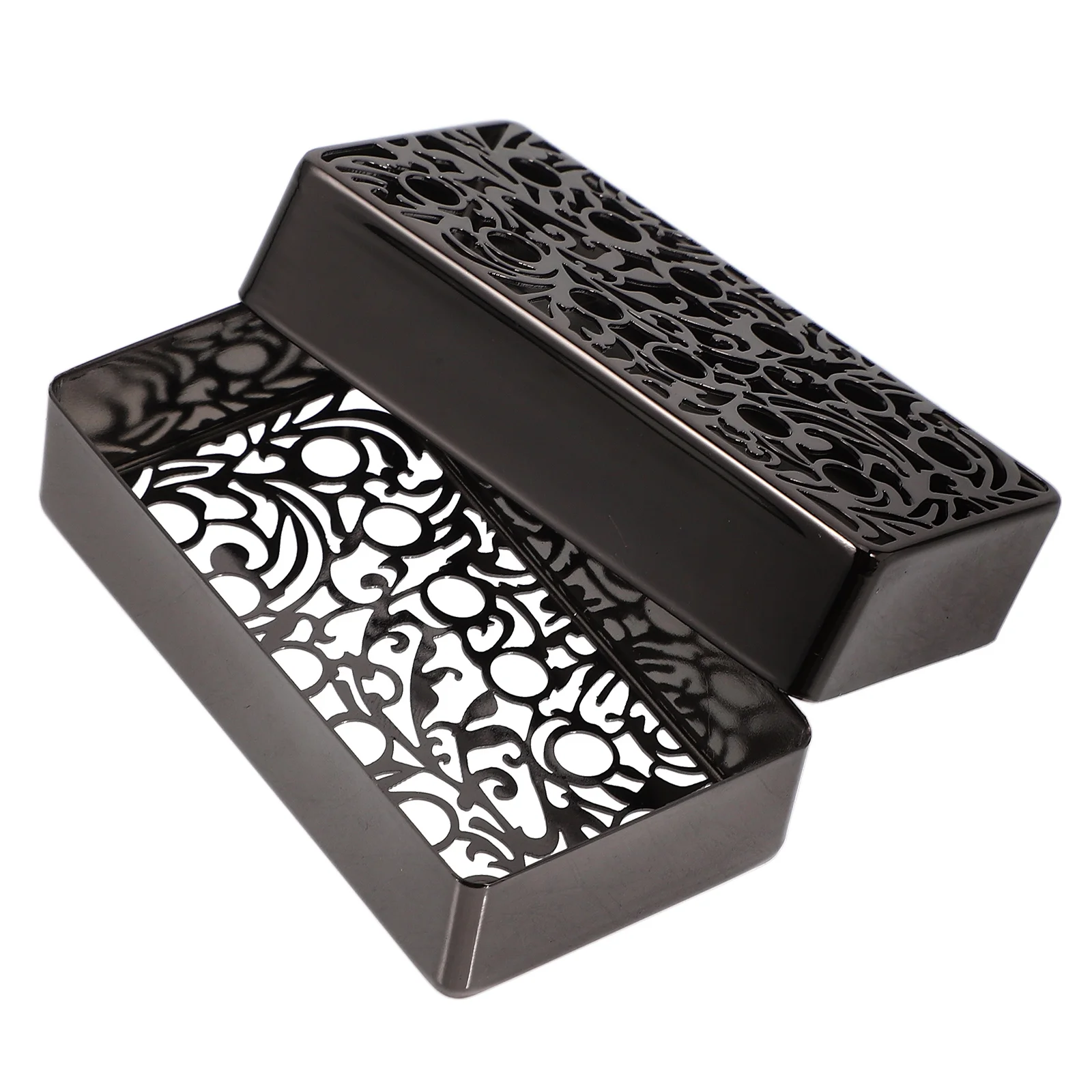 

2 Pcs Guitar Pickup Covers Black Pattern GB614 Metal Frames Electric Guitar Parts Accessories Durable Stylish Sound Quality