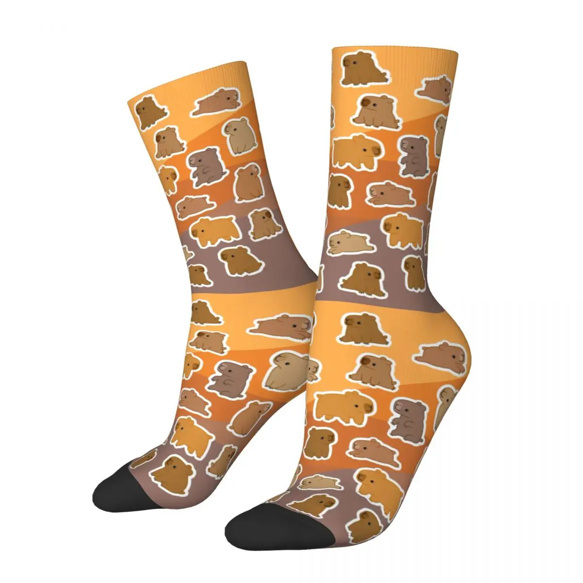 

Fashion Men's Socks Casual Cute Cartoon Capybara Art Sock Polyester Sport Women's Socks Spring Summer Autumn Winter