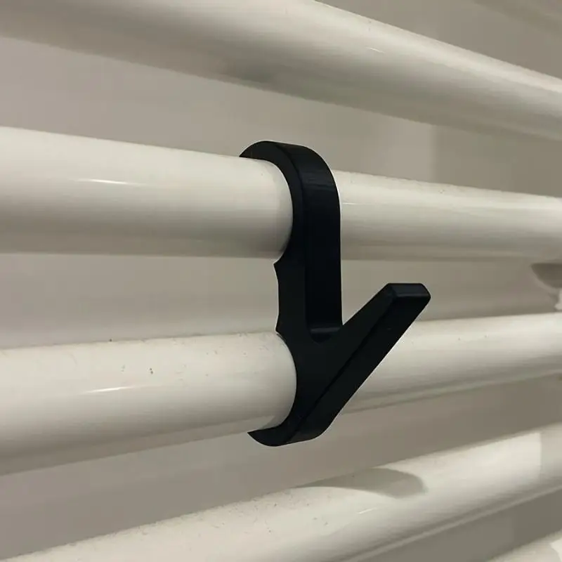 2pcs 3D Printing Radiator Tube Clothes Hangers No Drill Heating Pipe Towel Hooks For Clothes Scarf Storage
