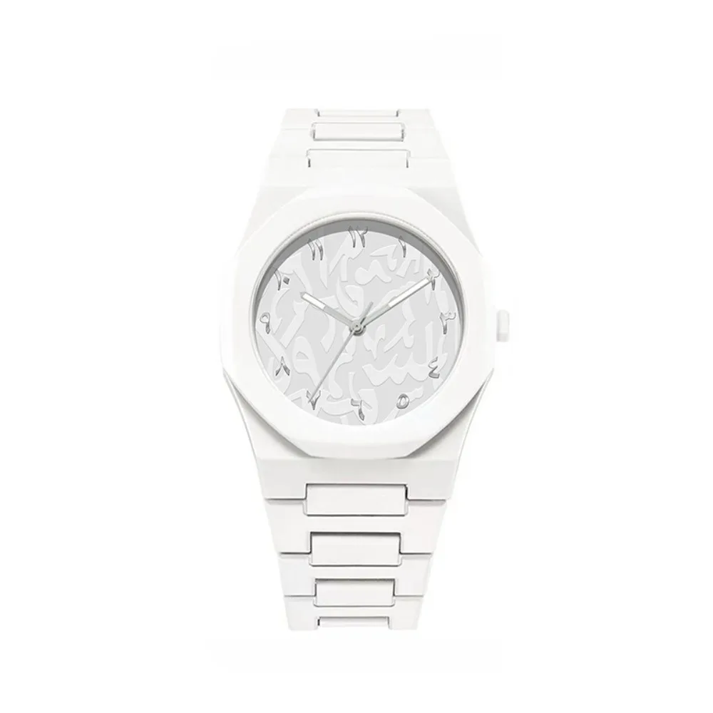 

Arabic Dial Waterproof Watch Plastic Strap Color Strap Quartz Watch Round Dial Exquisite Design Plastic Watch Business Occasions