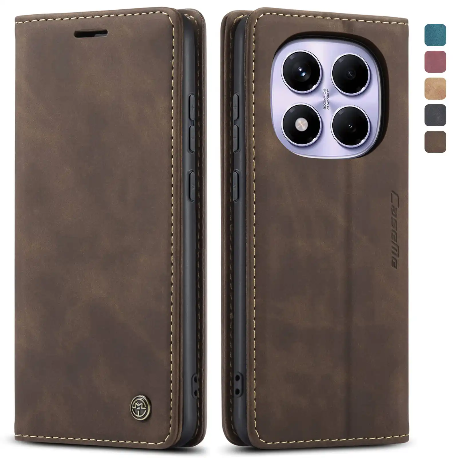 

Роскошный чехол в стиле ретро для Xiaomi Redmi Note 14 Pro 4G с несколькими слотами для карт и подставкой, чехол для телефона Note 14 5G, кожаный кошелек