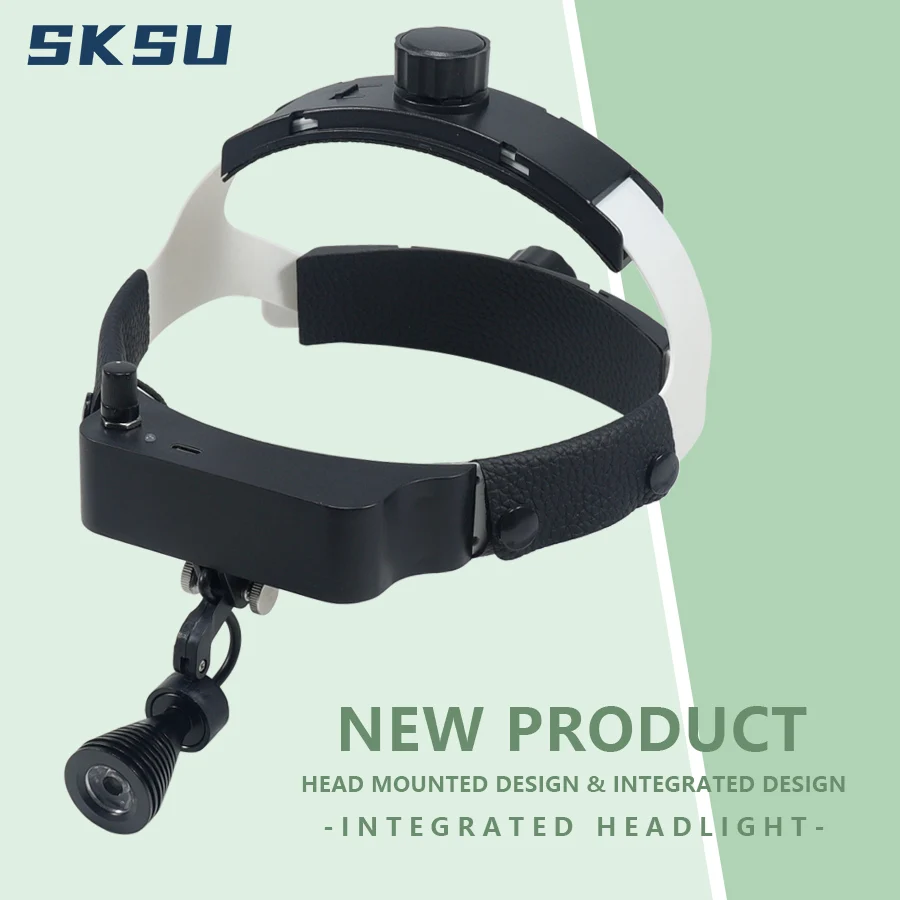 Dental Head Mounted Headlights, Headband Oral Lighting Fixtures. Surgical Lamp. Built In Battery LED Headlights