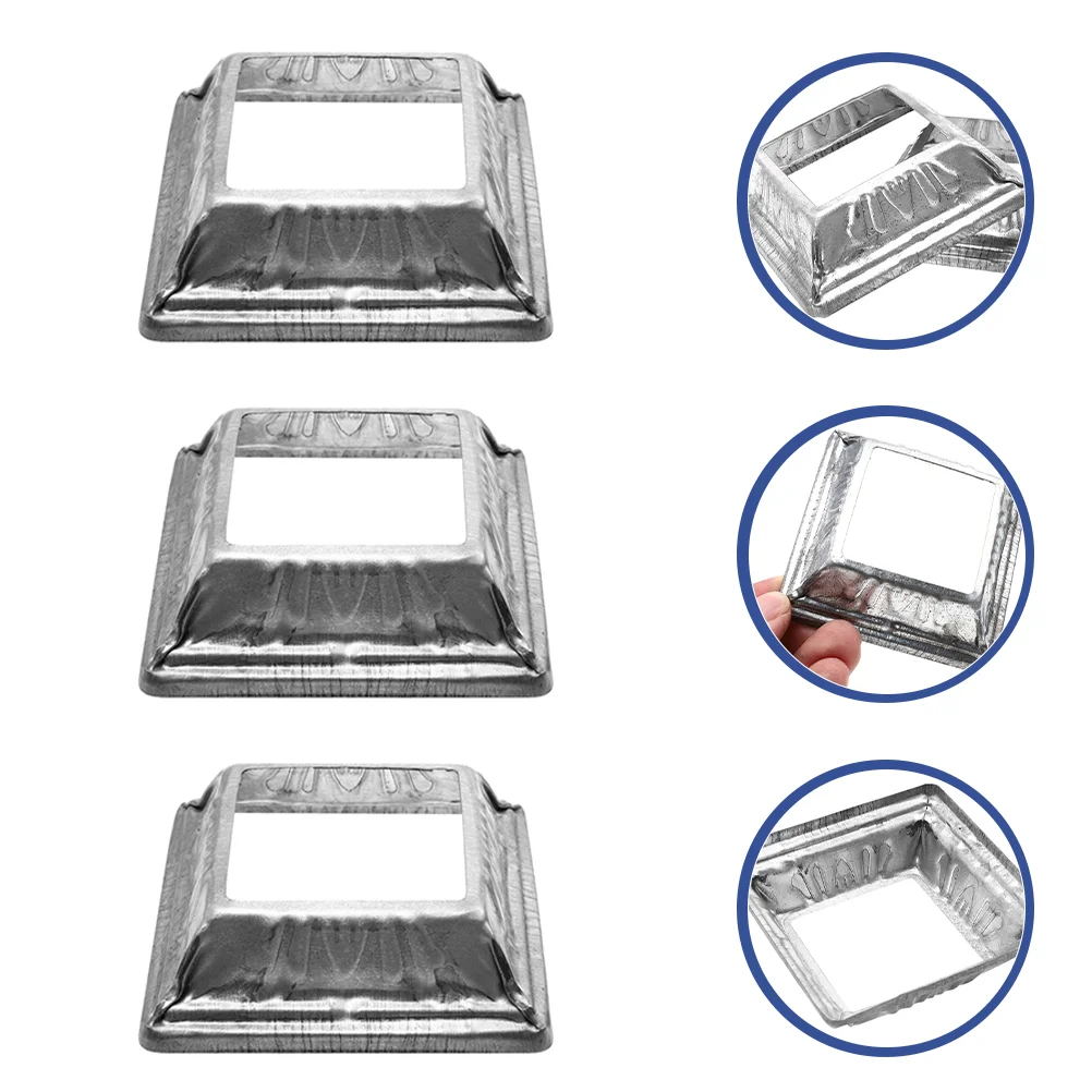 24 Pcs Railing Cover Deck Base Plate Square Skirt for Porch 4x4 Post Anchor Handrail Trim Repair