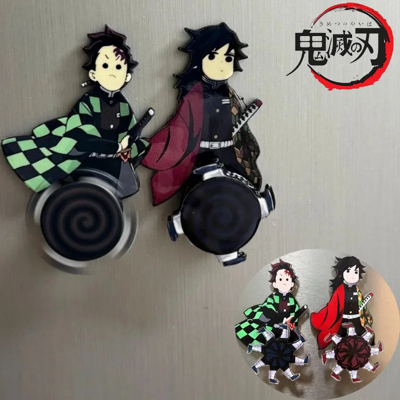 

Demon Slayer Kamado Tanjirou акриловые магнитные магниты на холодильник аниме креативная версия Q Tomioka Giyuu декоративные украшения подарок