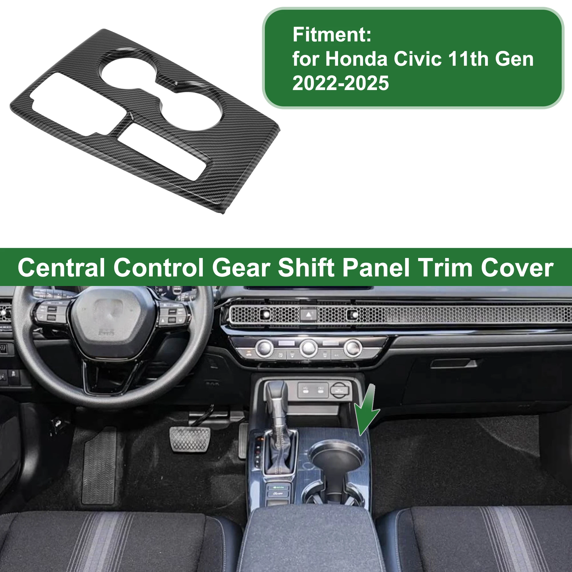 

Накладка на панель центрального управления переключения передач UXCELL для Honda Civic 11-го поколения 2022-2025 гг.