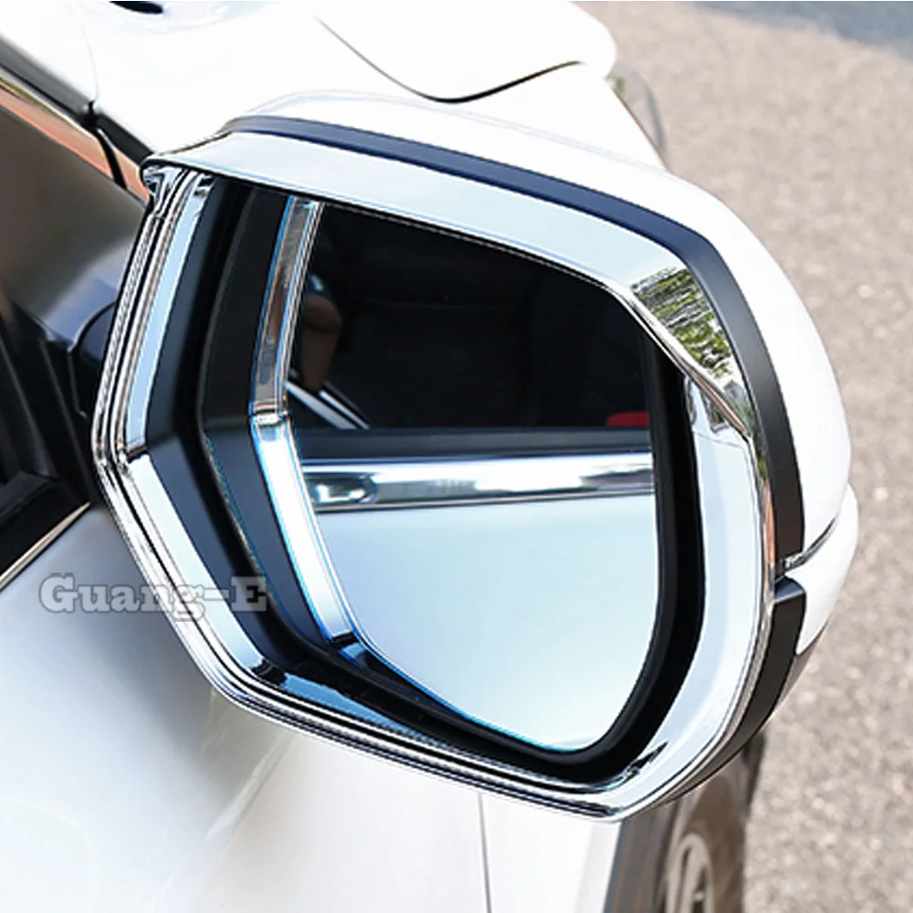 For Honda CRV CR-V 2017 2018 2019 2020 2021 Car Body Frame Rear View Glass Mirror Rain Eyebrow Shield Sun Visor Shade ABS Chrome