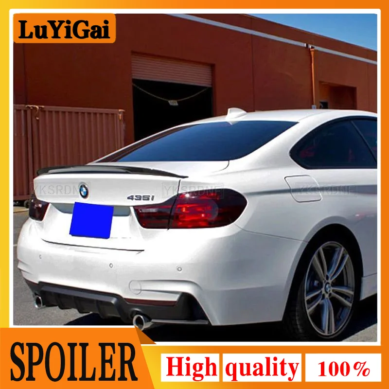 For BMW F32 4 Series 428i 435i 2 Dr For Coupe 2013-2019 P Style F32 ABS / Carbon Fiber Car Trunk Boot Lip Spoiler Wing Lid Big