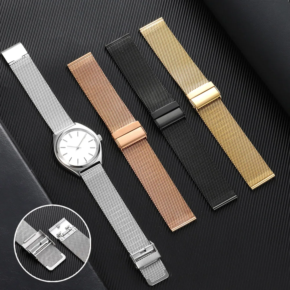 0.6mm Mesh Quick Release Milanese Strap 10mm 12mm 14mm 16mm 17mm 18mm 19mm 20mm 21mm 22mm 24mmUniversal Bracelet Stainless Steel