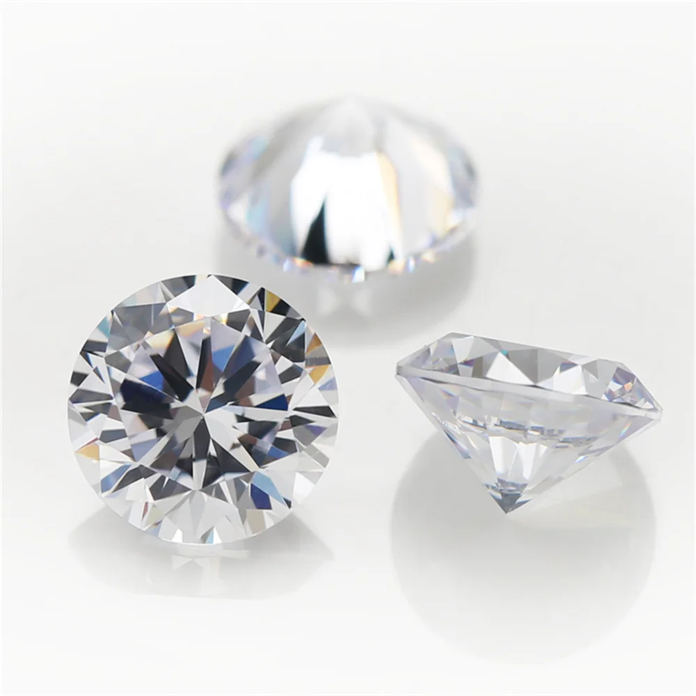 1.0~13mm 5A Cubic Zirconia Stone Multicolor Round Shape 8 Hearts and 8 Arrows Loose CZ Stones Synthetic Beads For Jewelry Make