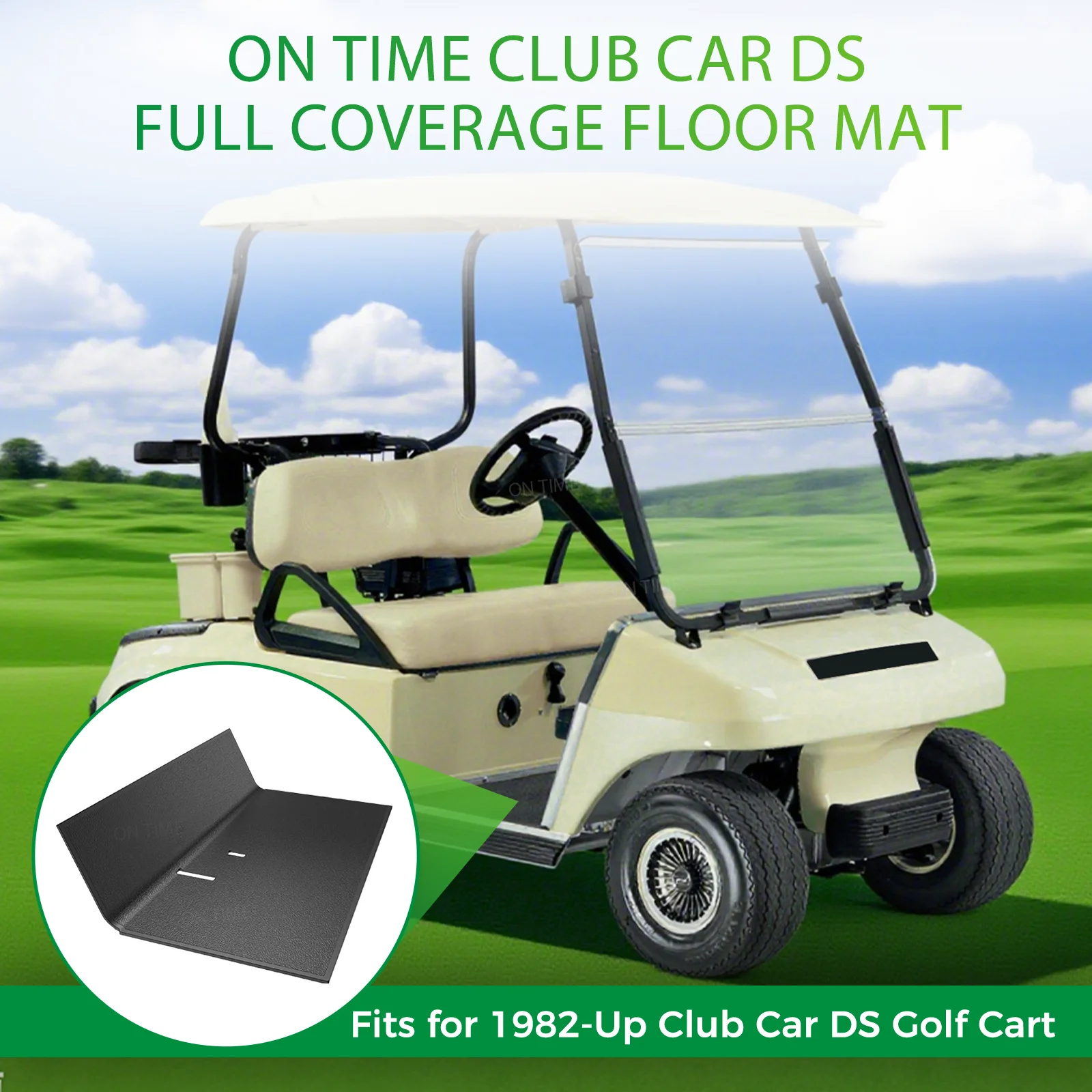 골프 카트 고무 바닥 매트, 클럽 카 DS 1982-UP #1015032 101503202