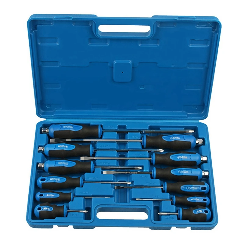 

12-Piece Through-Hole Slotted Screwdriver Magnetic Percussion Screwdriver Tool For Changing Knives And Bumping Batches