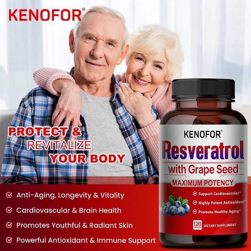 Ultra High Purity Resveratrol Capsules - 98% Trans-Resveratrol - Anti-Aging, Skin, Antioxidant, Helps Overall Health, Metabolism