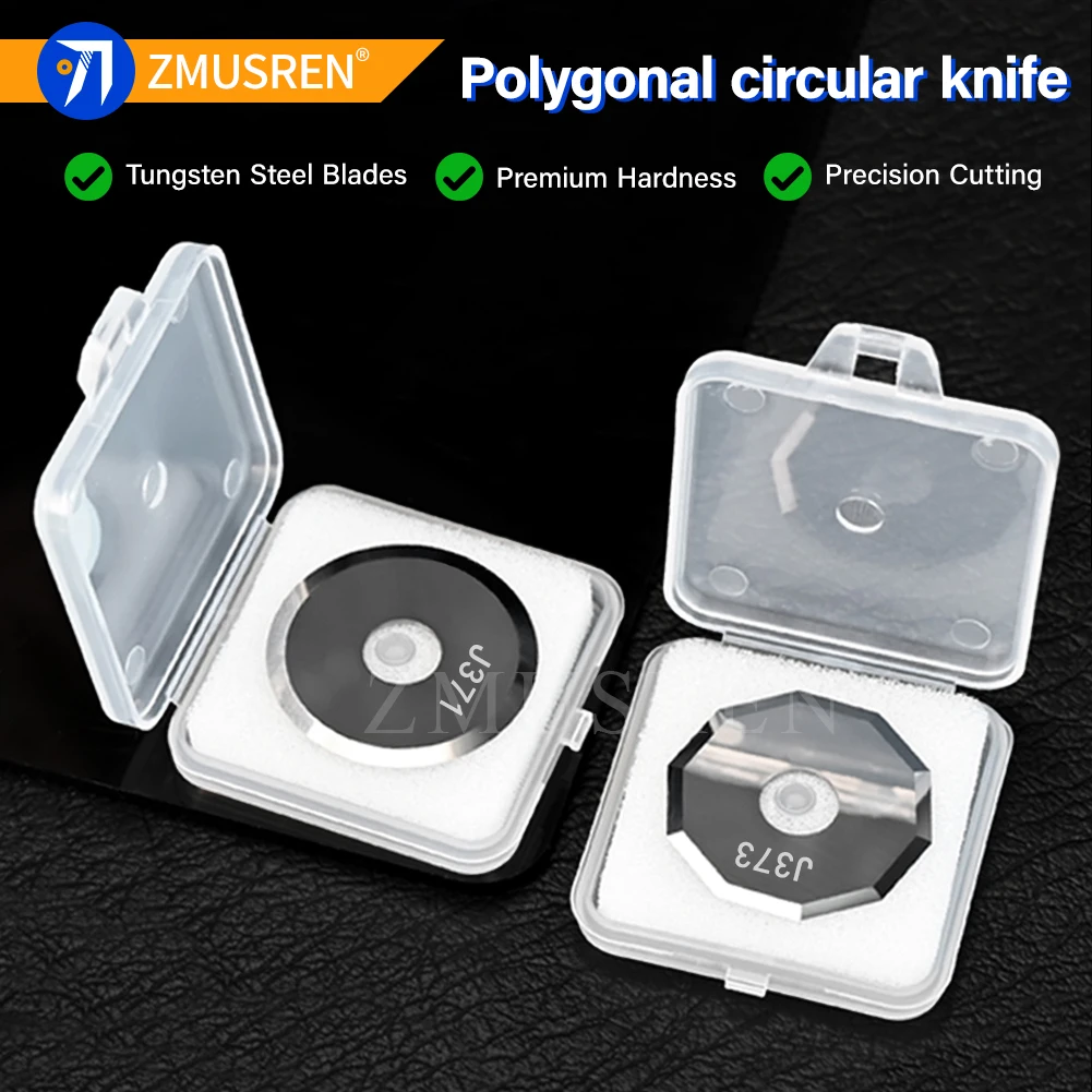 10PCS JWEI Cutter Polygon Round Blade J371 J372 J375 J376 J377 J378 J373 J412 J379 J410 J374-B J373 J374 Rotary Circular Knife
