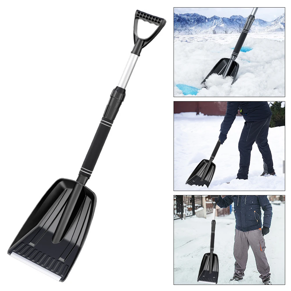 Snow Shovel Large Capacity Portable Snow Shovel Aluminum Alloy Emergency Snow Shovel Detachable for Car Truck SUV Vehicle