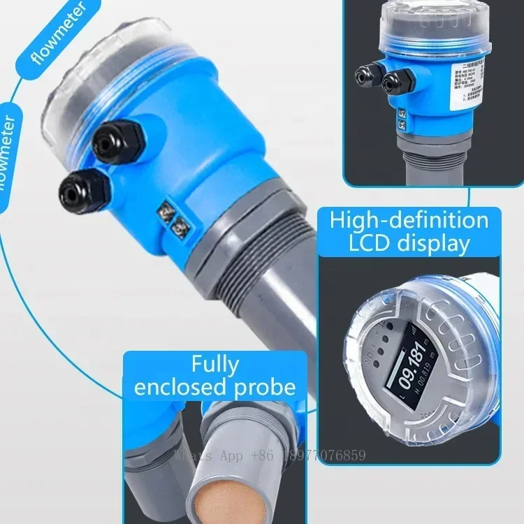 KUNKE Sensor Level ultrasonik non-kontak, untuk alat pengukur