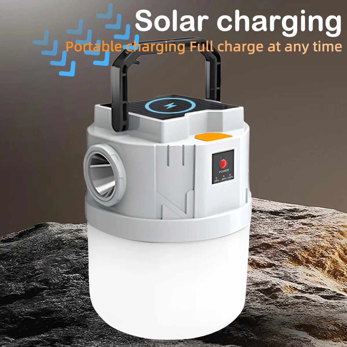 ไฟ LED พลังงานแสงอาทิตย์/ชาร์จไฟผ่าน USB หลอดไฟ LED สำหรับกลางคืน ใช้ในสวนกลางแจ้ง