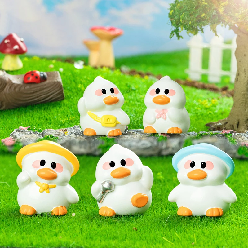 Cool Cartoon Little Duck Decorations Miniature Figurines Creative DIY Home Decoration Accessories Desktop Ornaments Gifts