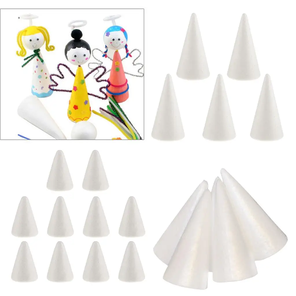 Kids Crafts Modeling Foam White Polystyrene Ball Shapes for DIY Christmas Tree and Creative Art Projects view 4