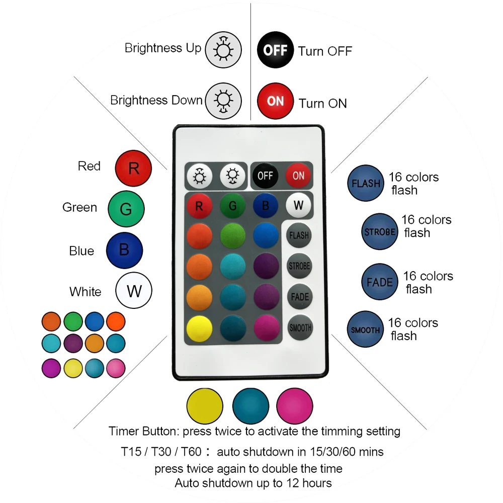 7/16 colores con cable USB control remoto táctil barra de luz nocturna 3d música de mesa decoración acrílica lámparas de noche