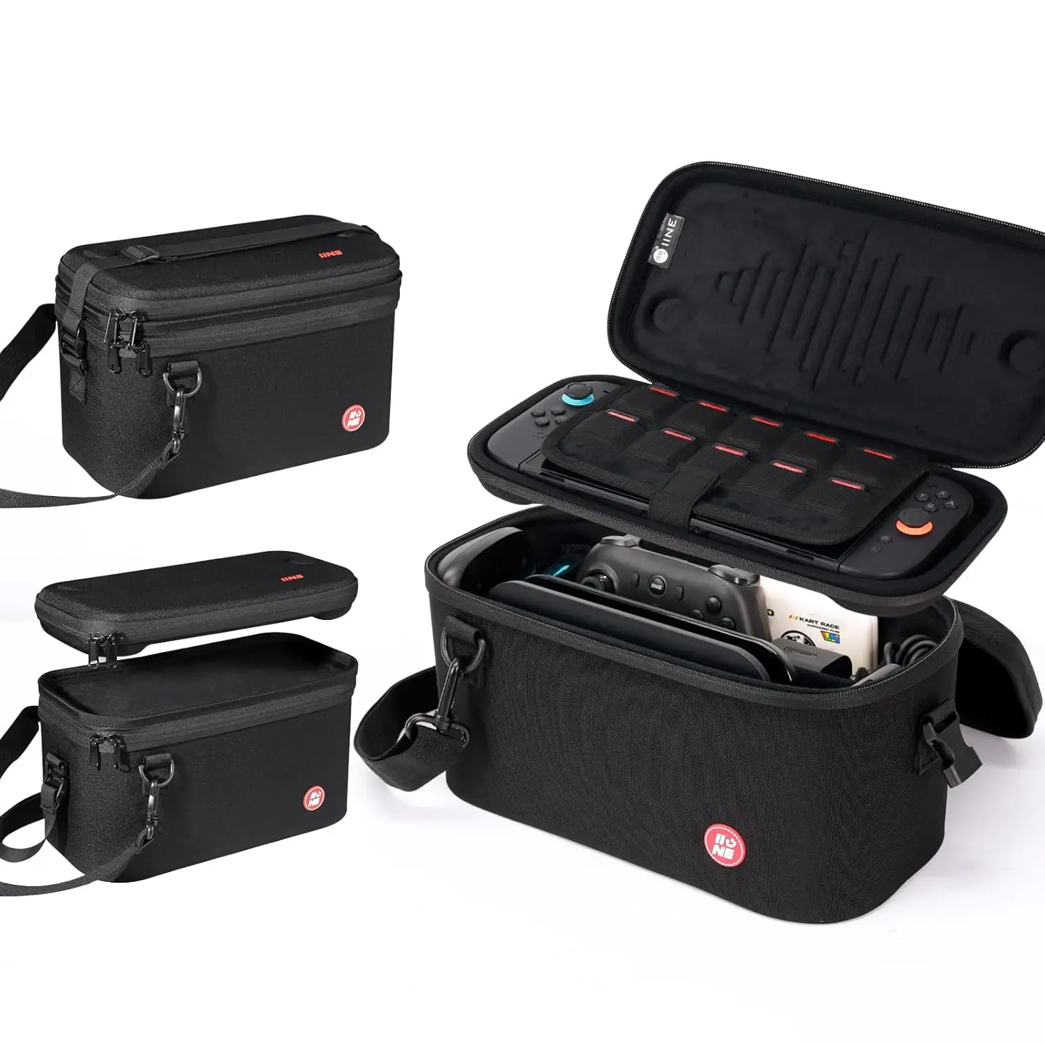 2-in-1 Split Carrying Storage Bag for Switch 2,Hard Shell Travel Case with Large Capacity,Detachable Layers and Adjustable Strap