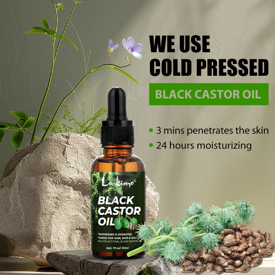 Black Castor Oil Hair Care Styling Kit Nourishing Growth Massage Oil, Slick Solid Wax Stick Hairline & Baby Hair Styling Gel Wax