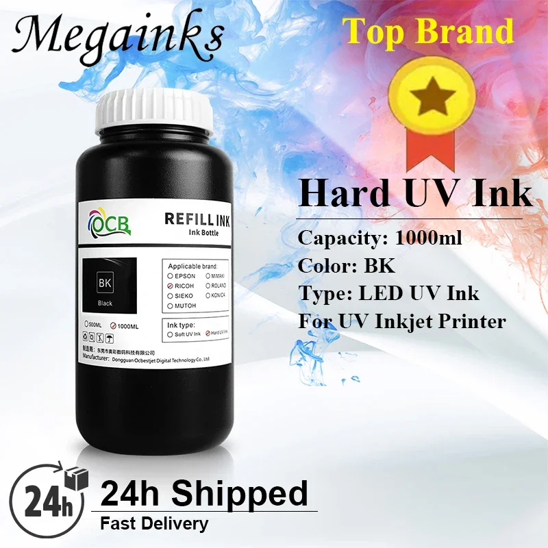 GH2220 LED UV Ink 1000ML GH 2220 UV Curing Ink For Ricoh GH 2220 Printhead for Ricoh Printer Hard or Soft Ink K C M Y White