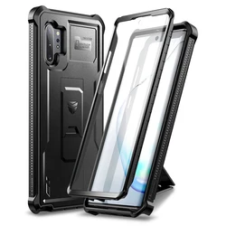 For Samsung Galaxy Note10 Plus Case Full Body Bumper Military Grade Armor Shockproof Holder Cover with Built in Screen Protector