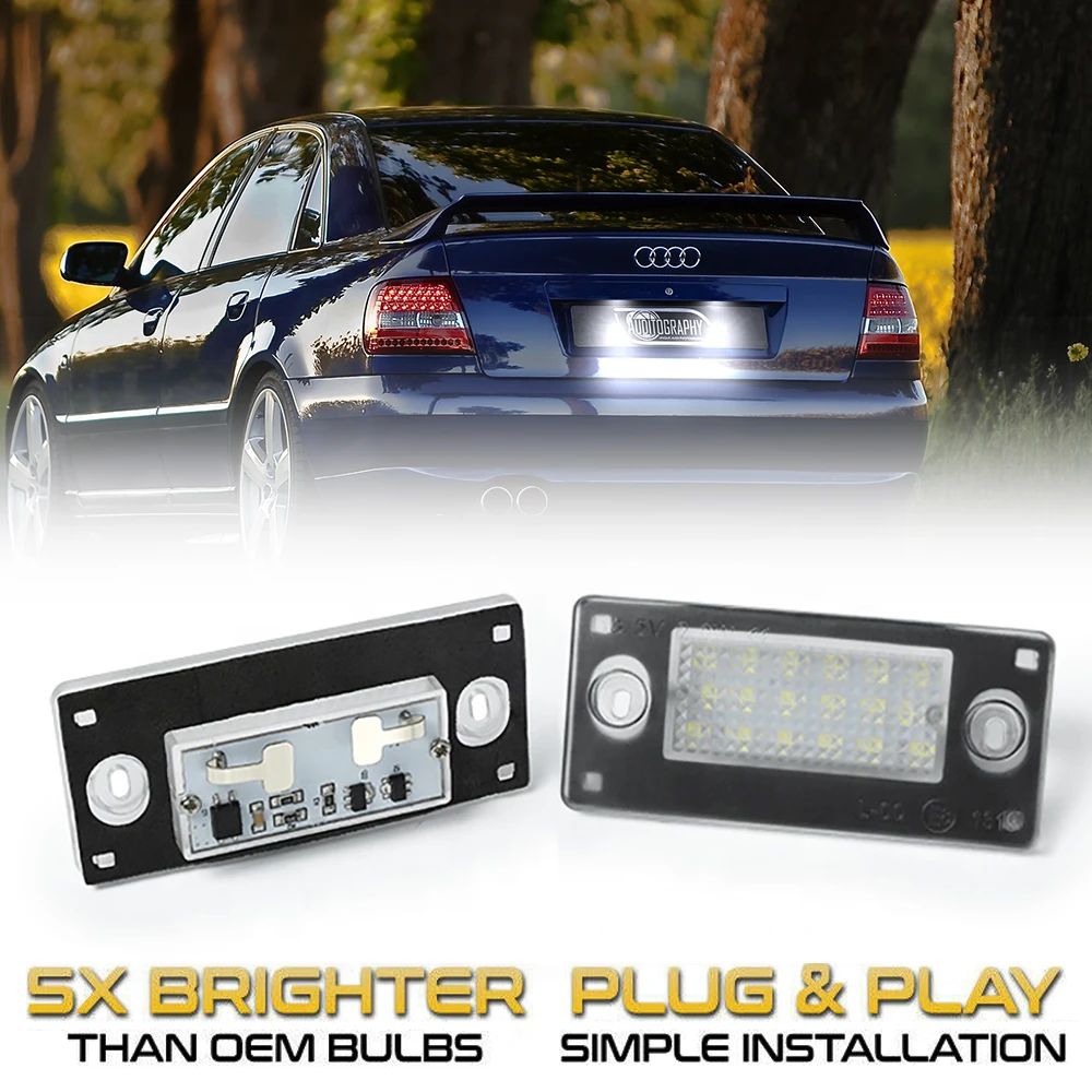 2 Stuks Gratis Fout Led Achter Kentekenlamp Voor Audi A3 8L S3 2000-2003 Audi A4 B5 s4 RS4 Avant 1999-2001 Oem #:8D9943021F/G/H