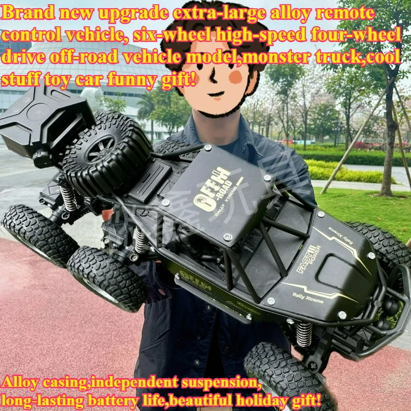 

Cool Stuff Toy Car Funny Gift-Kawaii Alloy 6-wheel 4WD Rc Cars,Remote Control Car Model,Climbing Off-road Rc Truck,Toys for Kids