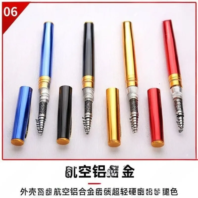 Ultra Short Fishing Rod  Small Lure Long Throw Pen Shaped Easy To Carry Shrink Size 25cm Unfold 1m-2.4m Fishing Rod