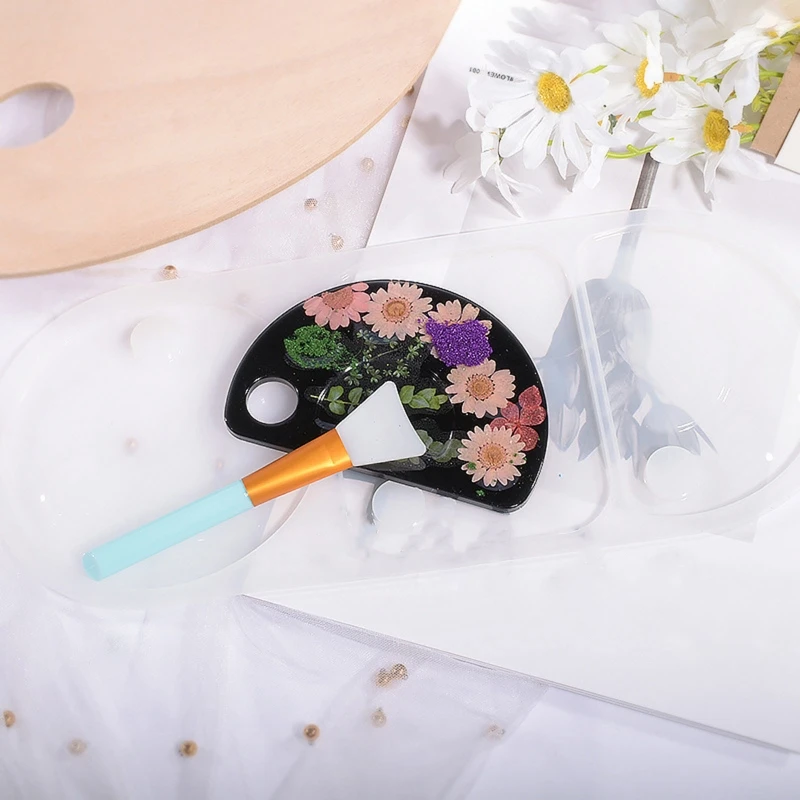 

Тени для век, различные формы, палитра, панель, форма для литья из смолы, рифленая плоская пластина для макияжа, силиконовая