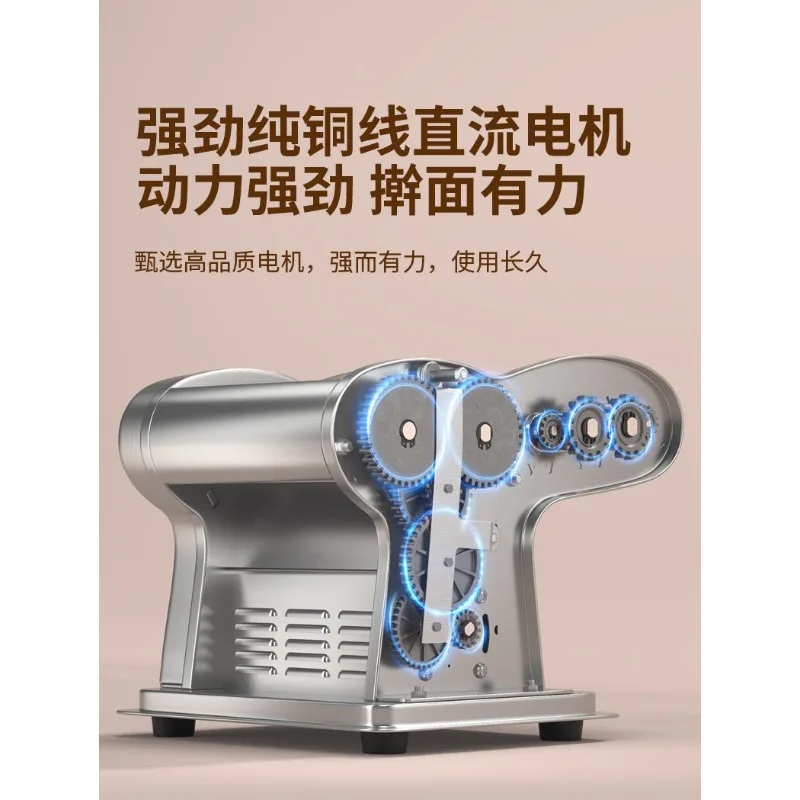 ELECTRIC FAMILY PASTA MAKER MACHINE STAINLESS STEEL 135W NOODLE SPAGHETTI DOUGH ROLLER PRESSING MACHINE FOR HOME KITCHEN USE