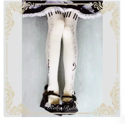 Lolita Women Pantyhose New Design Piano Notes Creative Pantyhose
