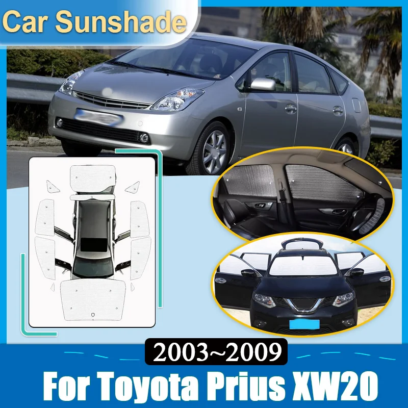 

Солнцезащитный козырек на окно автомобиля для Toyota Prius XW20 2003~2009, защита от УФ-излучения, отражатель, теплоизоляция, автомобильные аксессуары